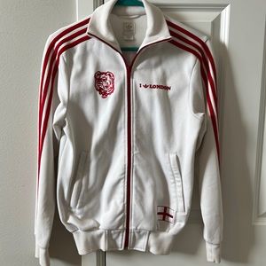 Adidas I love London 3 stripe jacket. Xs